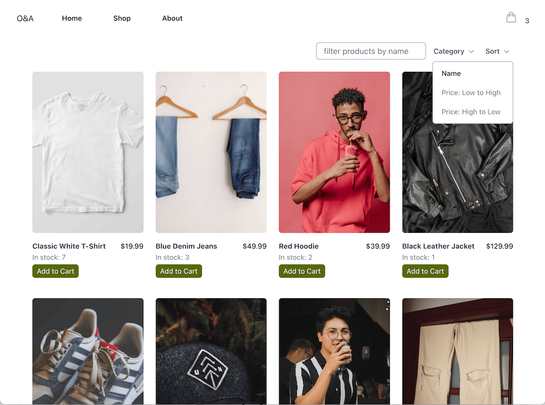 O&A: E-commerce App preview