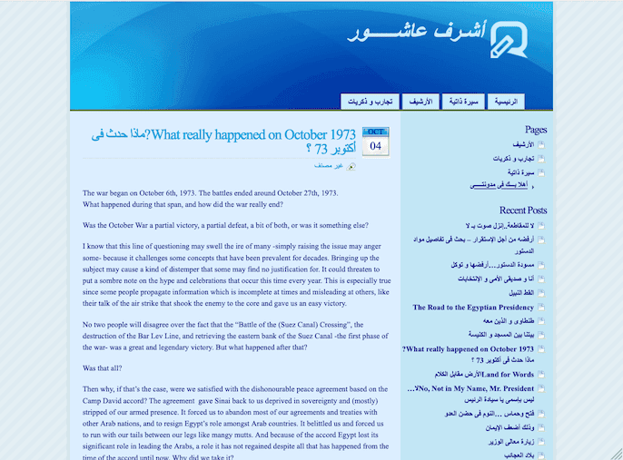 Ashraf Ashour Blog preview